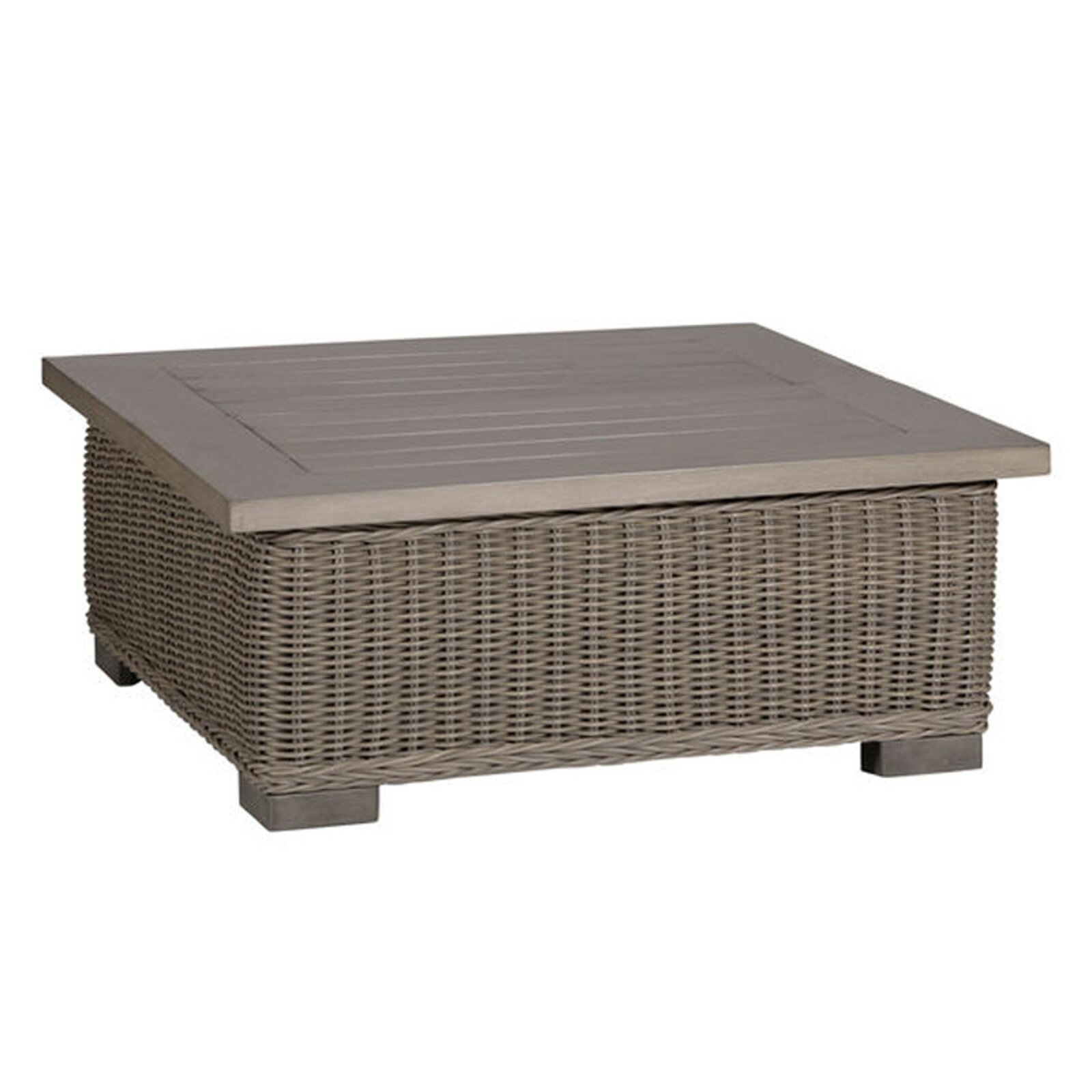 Summer Classics Rustic Weathered Woven Coffee Table