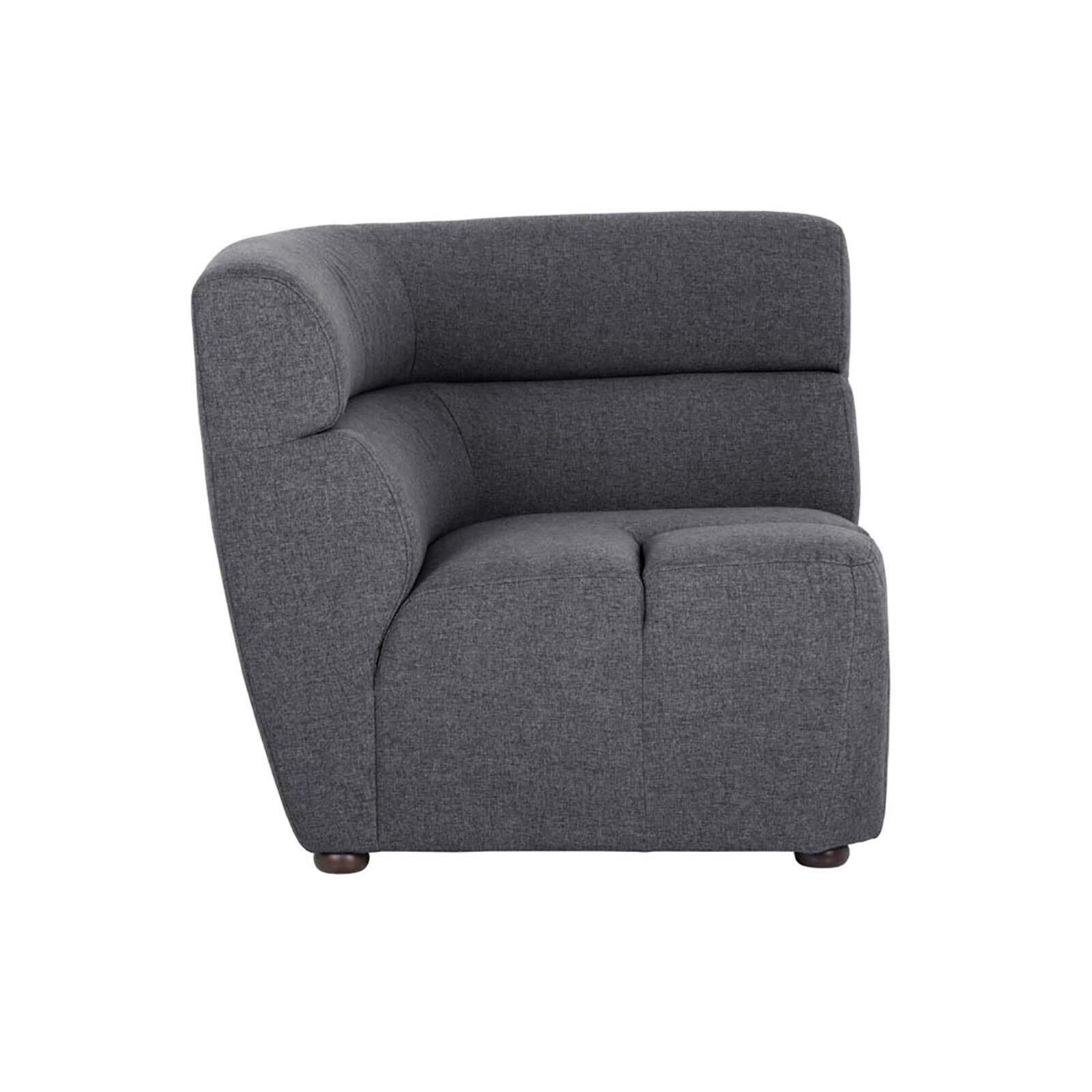 Sunpan 31" Cornell Modular Polo Club Kohl Gray Fabric Corner Chair