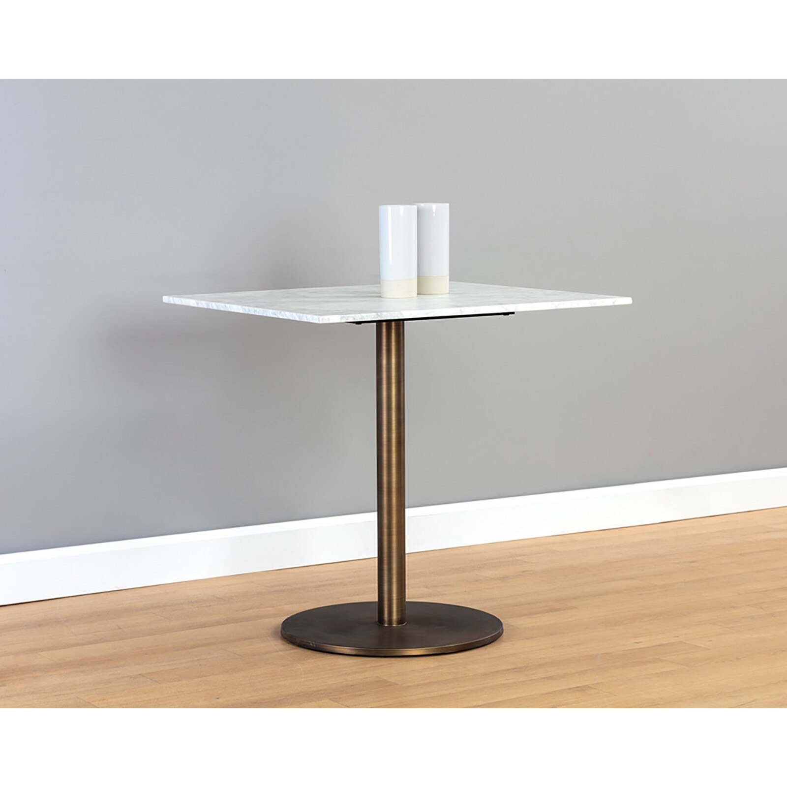 Sunpan 30" 4Seater Enco Square Marble Bistro Dining Table